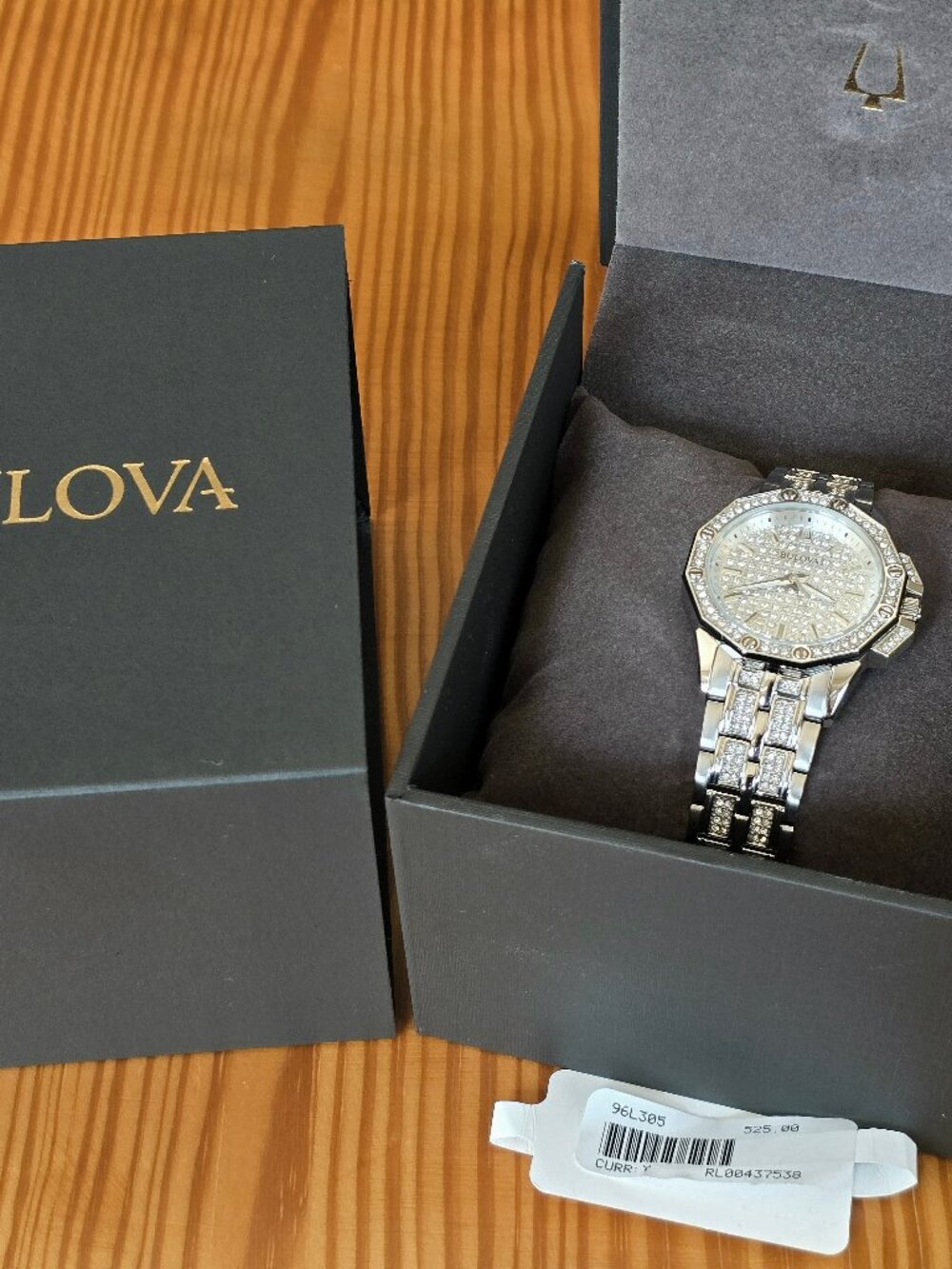 Bulova Womens's, $525 MSRP, Hand Set Crystals, Japanese, 34mm, Octava